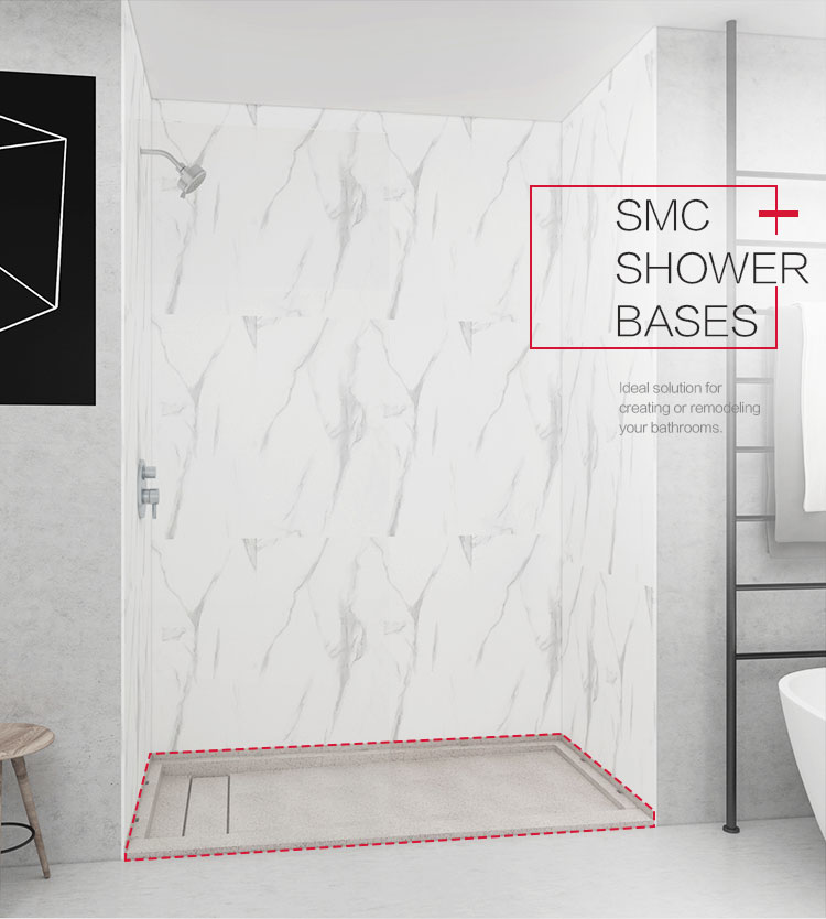 chinese manufacture shower composite bases 60x30 inch with UPC certificated