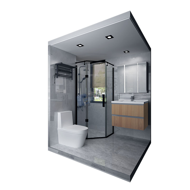 Fast installatoion bathroom all In one prefabricated bathroom unit(BUX1721)