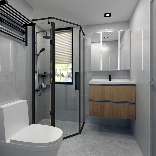 Fast installatoion bathroom all In one prefabricated bathroom unit(BUX1721)
