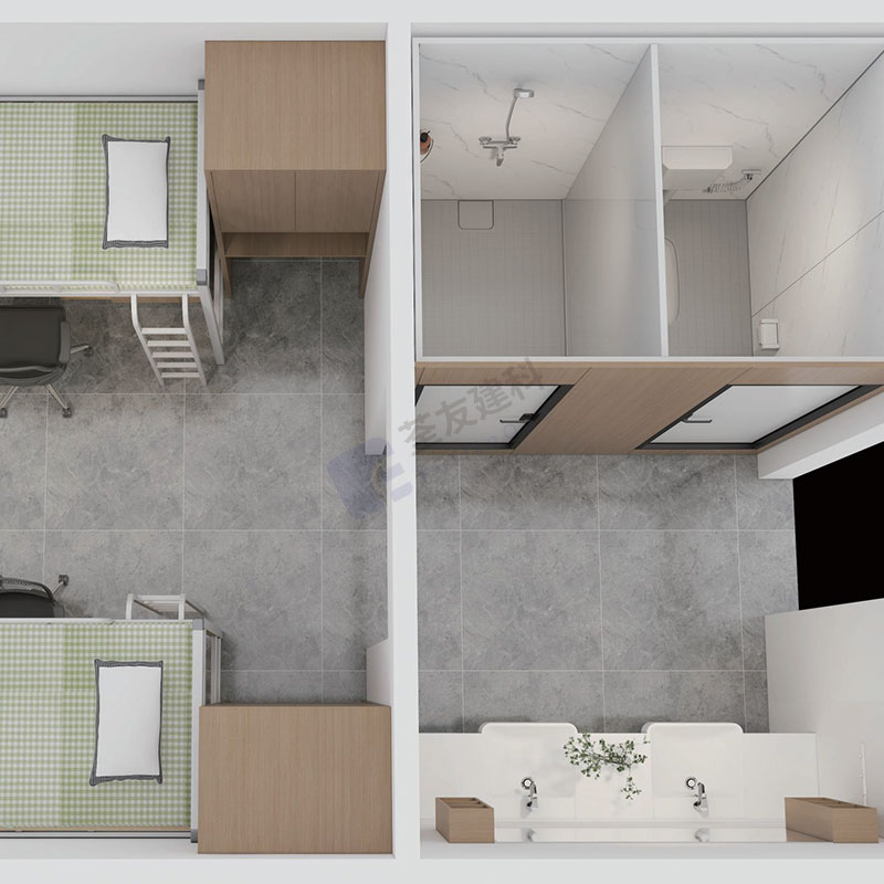 Modular bathrooms portable toilet and bathroom pods for school dormitory