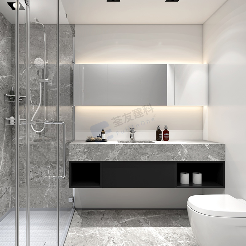 Strong and light weight shower toilet modular prefab bathroom unit (BUX1624)