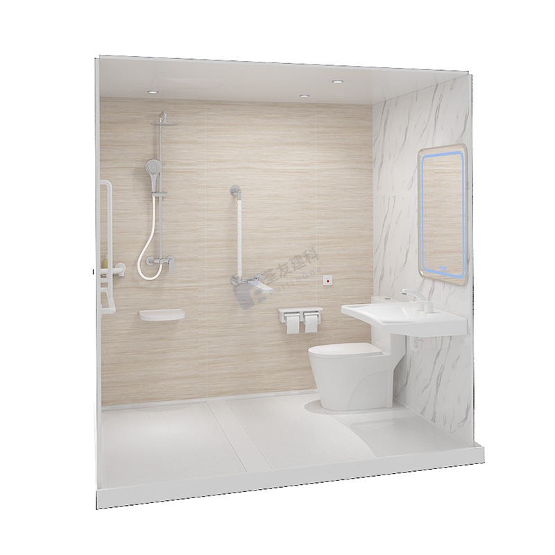 SMC shower room all in one bathroom pod prefab bathroom unit (BUN1622)