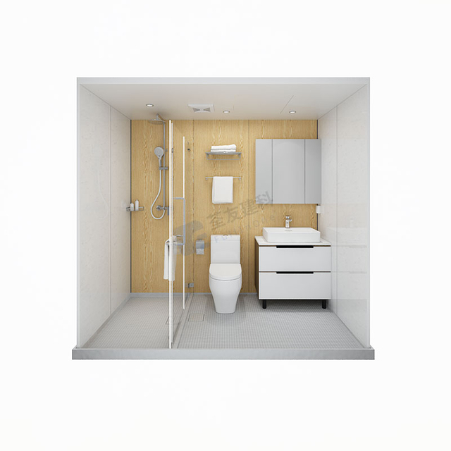 Good quality shower units prefab bathroom pod for real estate
