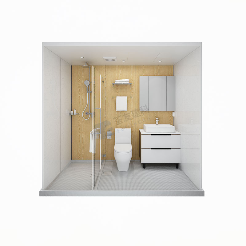 Good quality shower units prefab bathroom pod for real estate