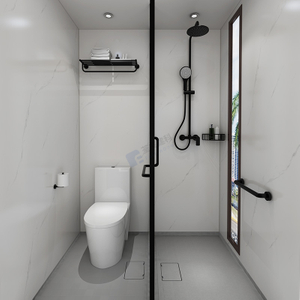 Japanese waterproof bathroom unit prefabricated bathroom pods with toilet