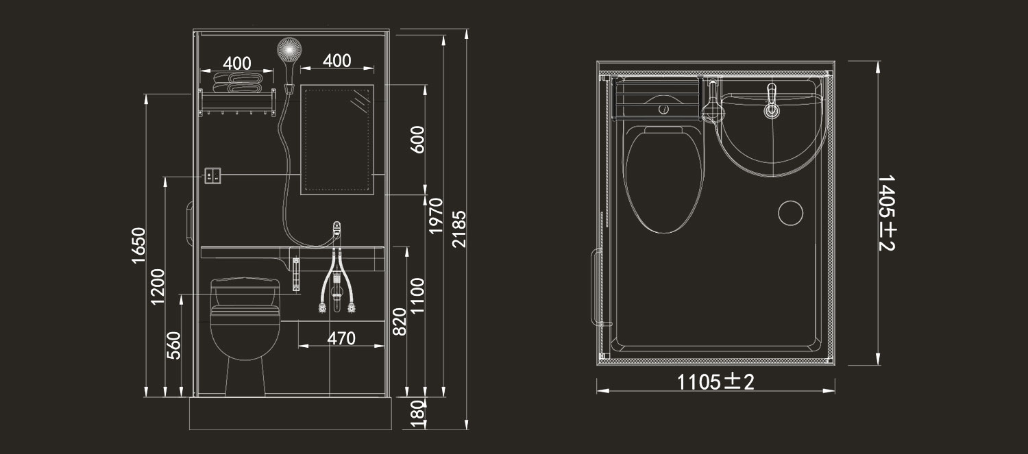 modular-toilet-units-1114-plan-and-elevation-drawings