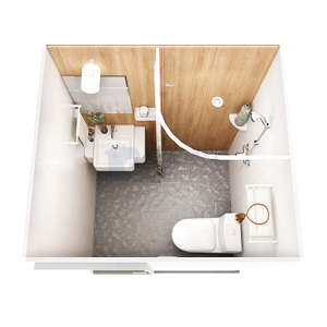 Prefabricated Bathroom Pods Shower Unit Bathroom All in One(BUL1416)