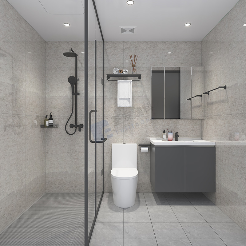 Fast installatoion all In one prefabricated bathroom unit(BUX1424)