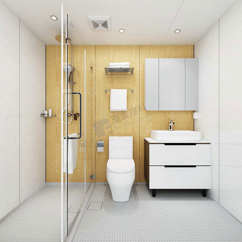 Good quality shower units prefab bathroom pod for real estate