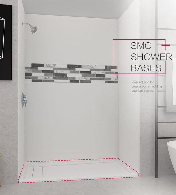 UPC certificate SMC material 36X60 Inches shower base tray