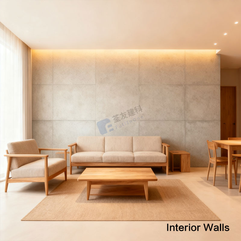 Fireproof Water Resistant Interior Wall Cladding Lightweight Fiber Cement Board