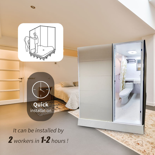 Strong and Durable Bathroom Pods Modular Toilet Unit for New Rural Reconstruction
