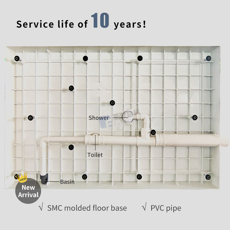 Easy Installation Modular Bathroom Toilet Unit for Only Several Hours