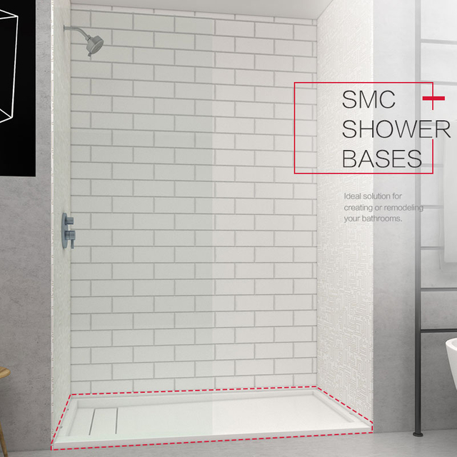 UPC lightweight shower enclosure shower base shower tray 3460 for the US