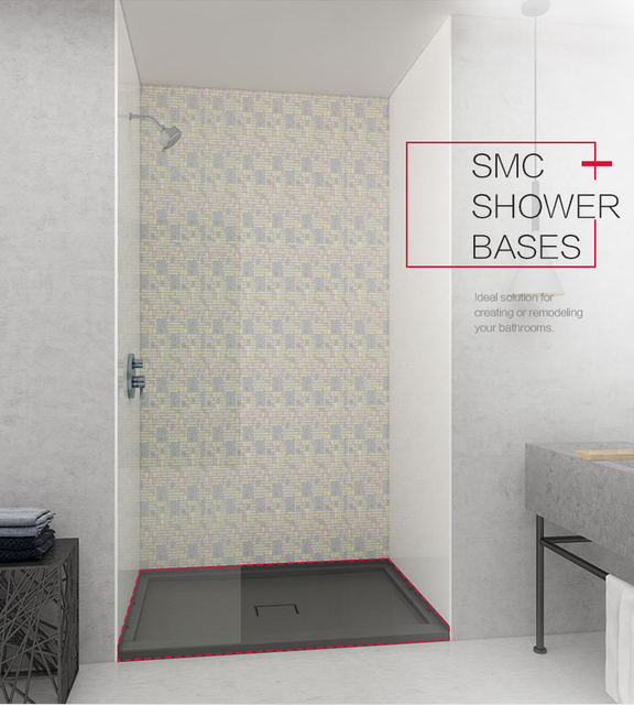 Hot sale fibreglass shower floor shower tray 36X48 inches