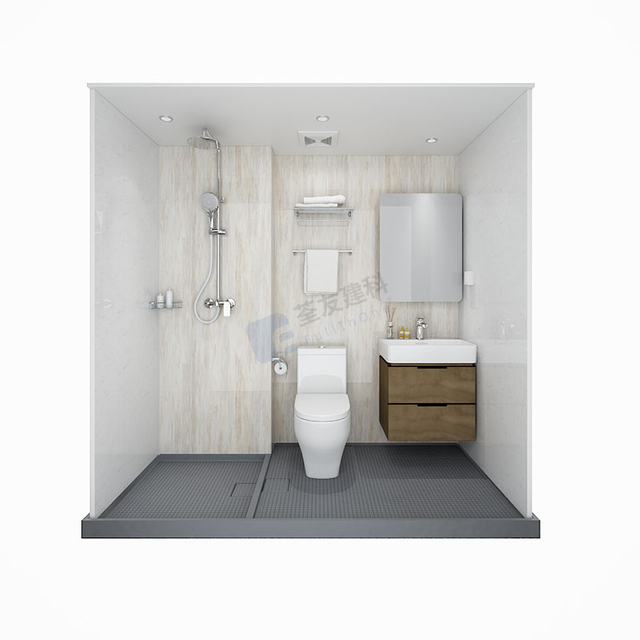 Fast installation modular bathroom toilet and shower prefab bathroom unit