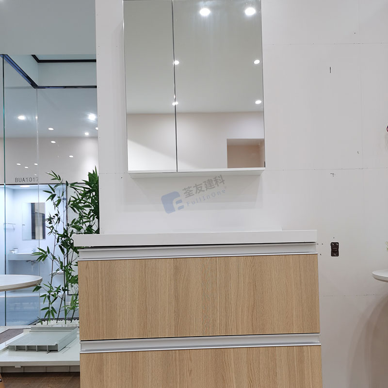 Modern wood bathroom vanities widen sink waterproof bathroom cabinet