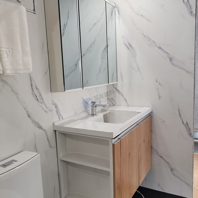 Modern wood bathroom vanities widen sink waterproof bathroom cabinet