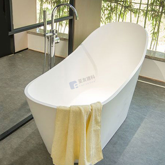 Durable soaking with drainer hotel villa bathroom bathtub