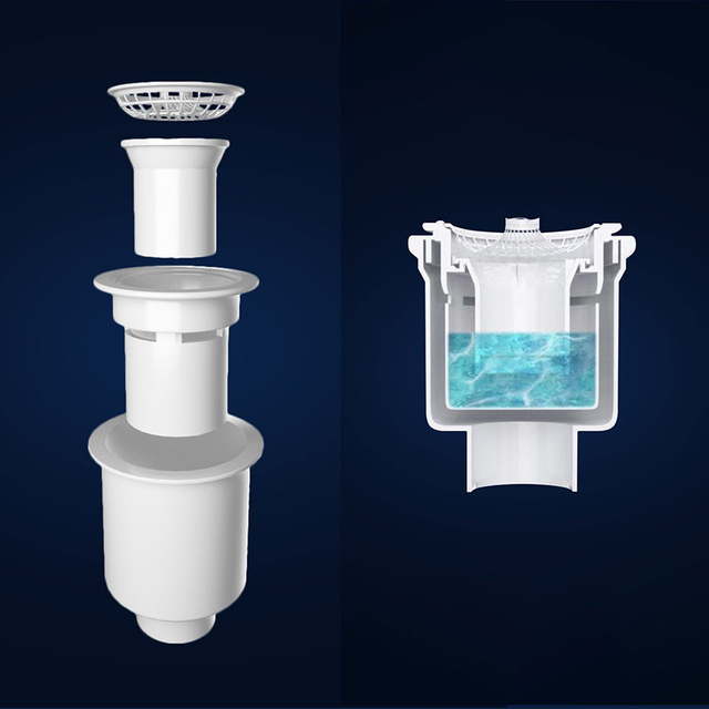 vertical drainage horizontal drainage bathroom drain floor