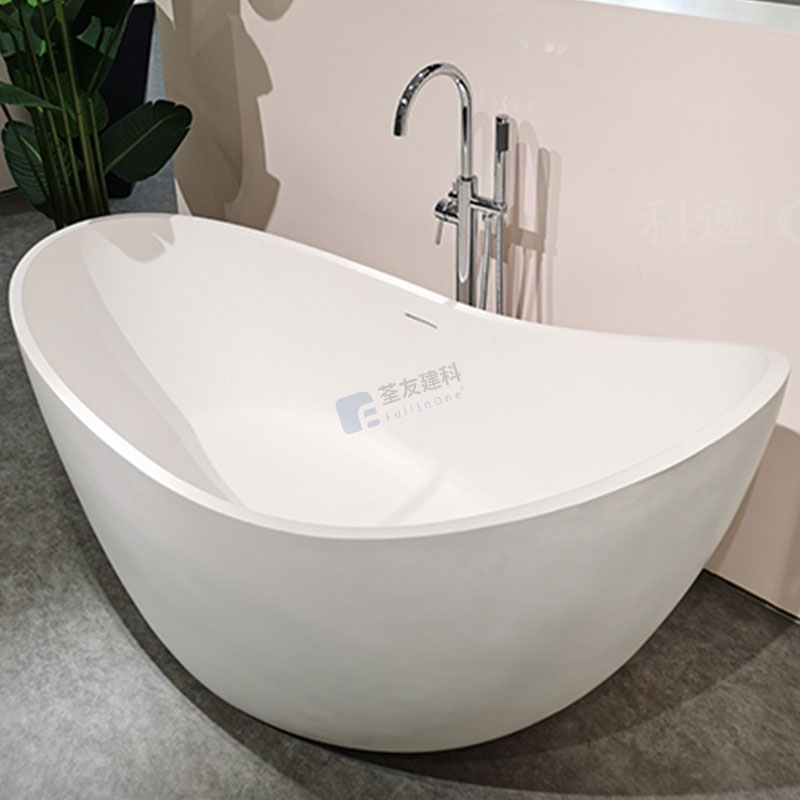 Durable soaking with drainer hotel villa bathroom bathtub