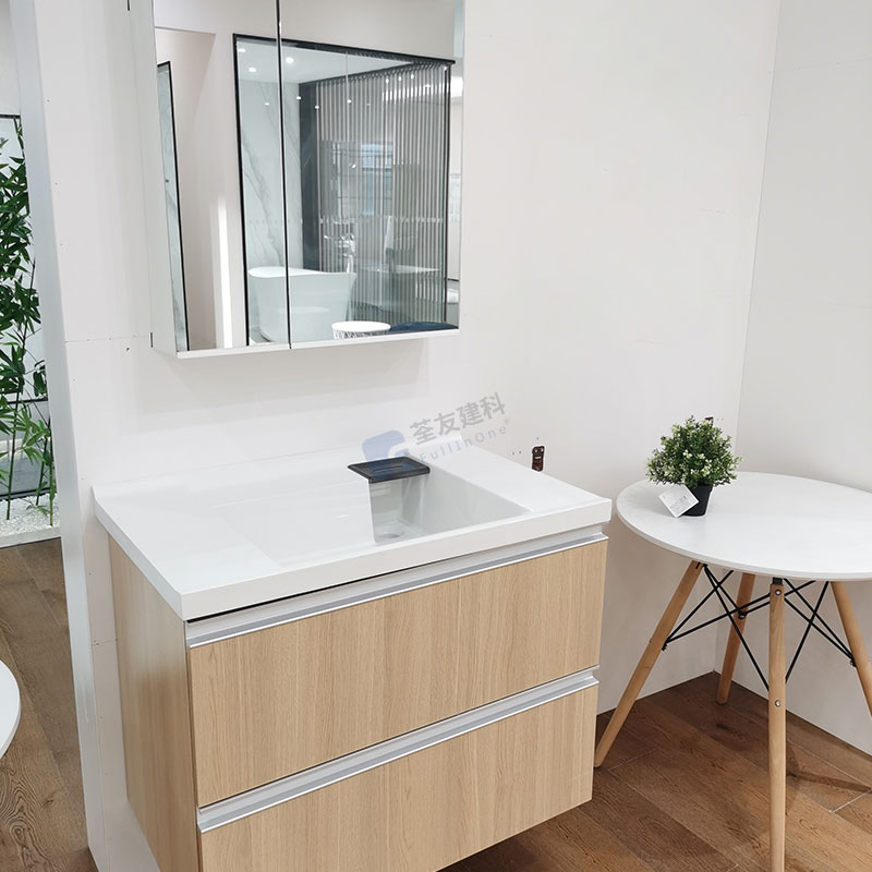 Modern wood bathroom vanities widen sink waterproof bathroom cabinet